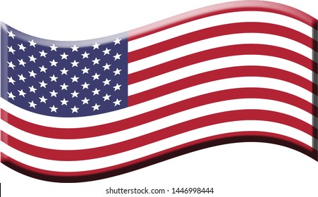 Usa Flag Pin Vector Design Stock Vector (Royalty Free) 1446998444 ...