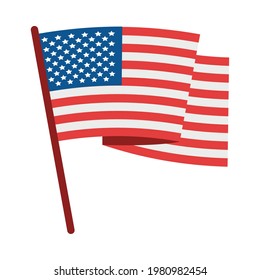 usa-Flagge mit Poldesign