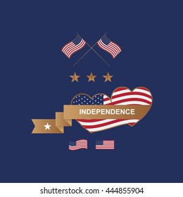 USA Flag. Red blue flag and stars. Happy 4th of july. USA Day.