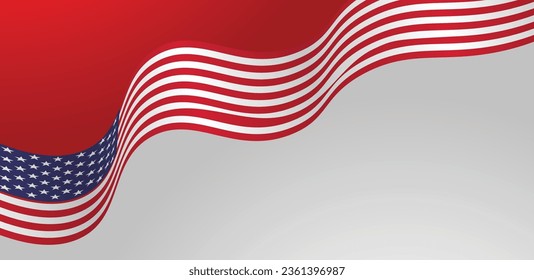 usa Flag ribbon abstract vector bakground