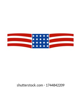 USA flag set. United States flag set.