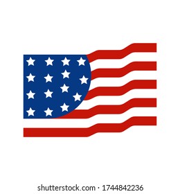 USA flag set. United States flag set.