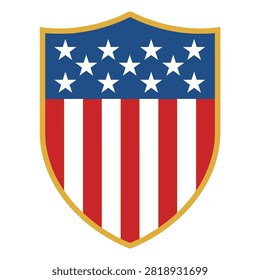 США флаг щит гребень вектор