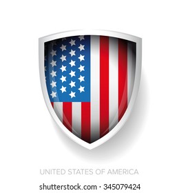 USA Flag Shield Vector