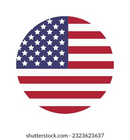 USA flag simple illustration for independence day or election