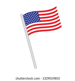USA flag. Simple vector American flag
