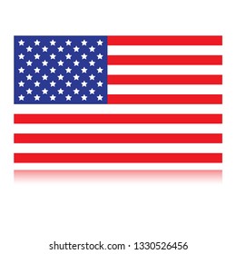 USA flag. Simple vector American flag