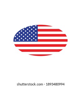 USA flag. Simple vector The United States of America flag