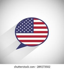 Usa flag speech bubble