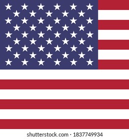 USA flag square United States Of America