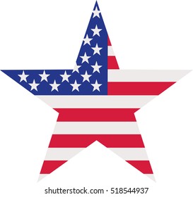 USA Flag Star