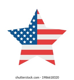 usa flag star on background