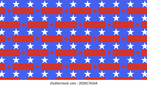 USA flag star pattern background, modern shape composition, eps 10 vector.