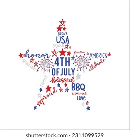 USA flag Star Svg, Independence day, Patriotic Cut File, American Star svg, 4th of July, USA flag, Cricut and Silhouette Cut file svg