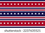 USA Flag Stars and Stripes Seamless Pattern, 4th of July Red, Blue, White Stars and Lines Background for Celebration Holiday, American President Day, memorial day, Vector Illustration