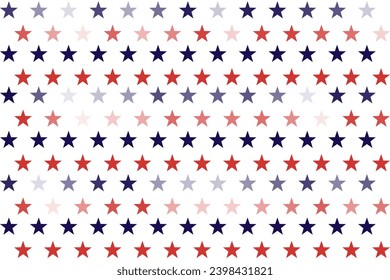 USA Flag Stars and Stripes Seamless Pattern, 4th of July Red, Blue, White Stars and Lines Background for Celebration Holiday, American President Day, memorial day, Vector Illustration