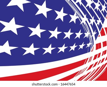 USA flag in style