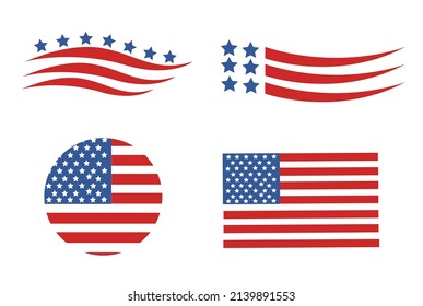 USA flag in style vector