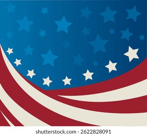 USA flag in style vector