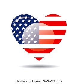 USA flag in style vector
