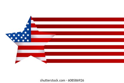 USA flag in style vector