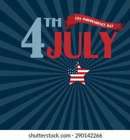 USA flag in style vector.Banners with american flag. Independence Day design. Banners Set with american flag. Independence Day Labels with american flag for Holiday Design. American flag vector.