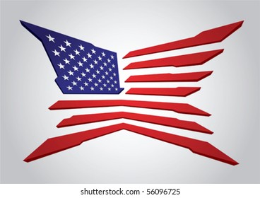 USA flag stylization