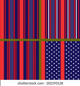 usa flag stylized pattern