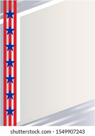 USA flag symbol frame with copy space for your text.