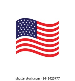 USA flag symbol vector illustration