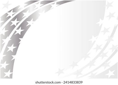 USA flag symbols decorative monochrome corner wave frame with copy space for text.