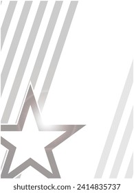 USA flag symbols decorative monochrome border card vector design