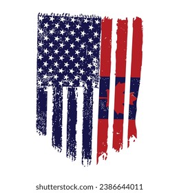 USA Flag And USA Flag T shirt Design