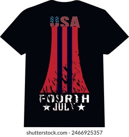 USA with usa flag t shirt fourth july | 3 star | grungy effect typography t shirt 