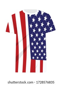 USA flag t shirt. vector illustration