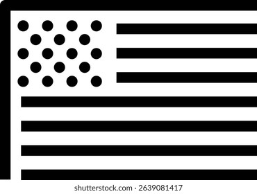 USA flag thin icon. design in trendy style isolated on white background.  black design. Symbol for your web site design, logo, app, UI. 
