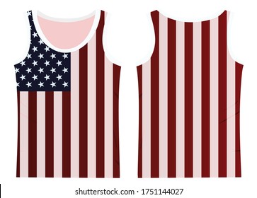 USA flag top tank. vector illustration