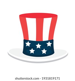 usa flag in tophat icon