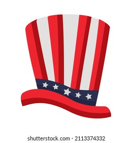 usa flag in tophat icon