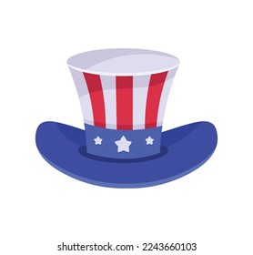 usa flag in tophat icon
