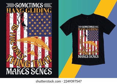 USA Flag T-Shirt Design .