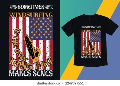 USA Flag T-Shirt Design .