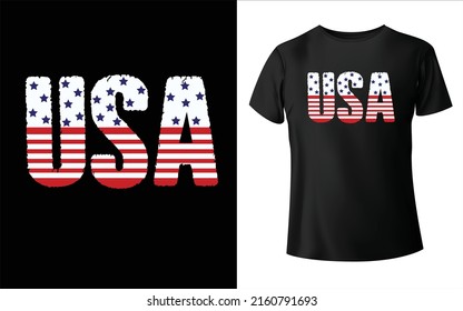 Diseño de camiseta con bandera de los Estados Unidos hecho en camiseta del día de los Estados Unidos 