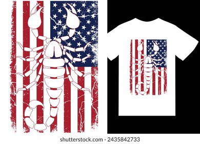 USA flag T-shirt design vector