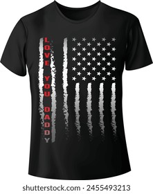 USA Flag T-shirt Design Vector Template