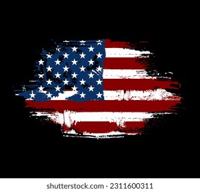 USA Flag T-Shirt Vector, American flag