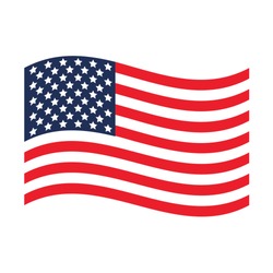 US-Flagge. USA Amerika. USA-Flaggensymbol