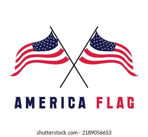 USA flag. United States of America national symbol.