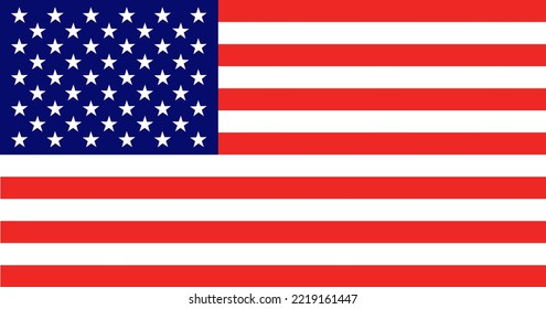 	
USA flag. United States of America national symbol. Vector illustration.