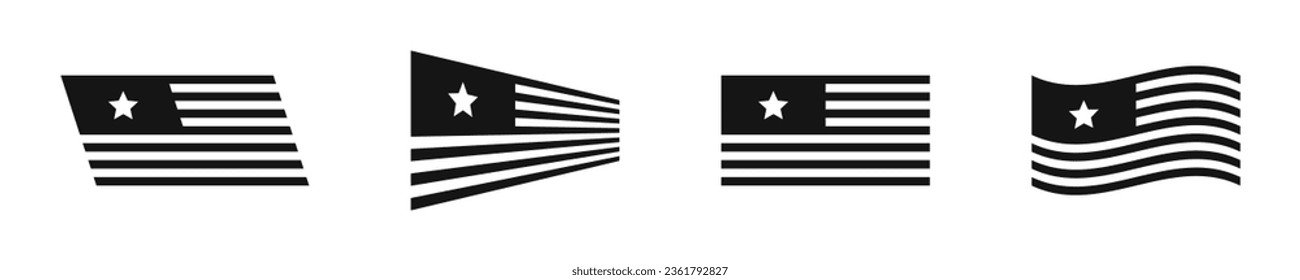 USA flag. United States of America national flag icons. USA flag vector icons. EPS 10